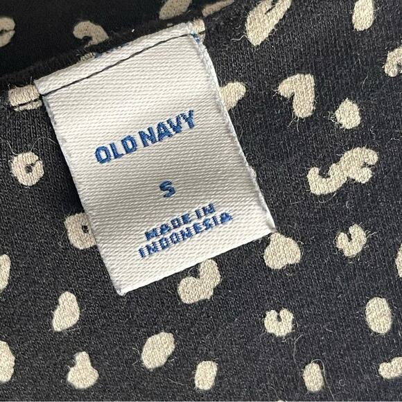 Old Navy Black and White Abstract Polka Dot Everyday A-Line Cotton Dress Size S - Picture 9 of 9